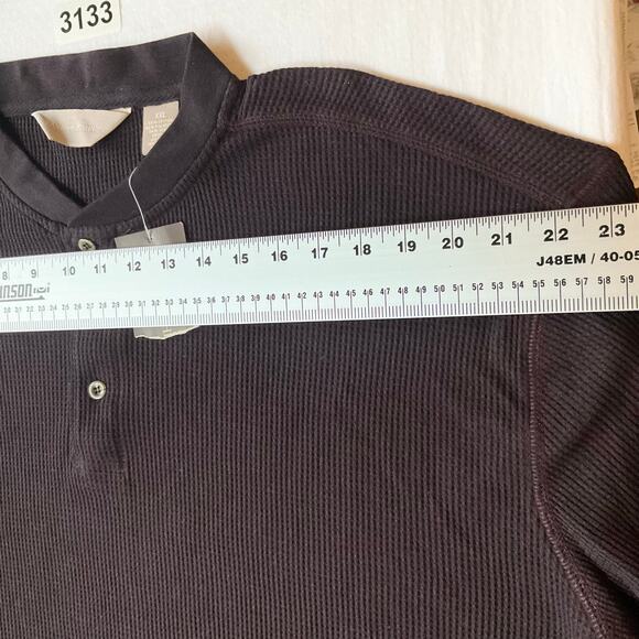 Taylor & Henry Men’s Long Sleeve V-neck 3 Buttons Sweatshirt size 2XL,Taupe Gray - Picture 2 of 8